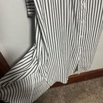 H&M  Navy and White Striped Shirt Dress Photo 4
