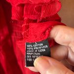 Paper + Tee Elegant paper tee Red Ruffled Women's Top large Photo 2