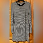 Trina Turk  Black & White Striped Long‎ Sleeve Lined T-Shirt Dress Size Small Photo 2