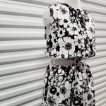 Faithfull the Brand Faithful The Brand La Pineta Dress Women 12 White Black 100% Linen Short Cut Out Photo 5