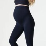 Blanqi Maternity Support Crop Leggings Navy Blue Women’s Size Medium Stretch Photo 0