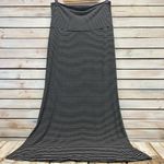 Double Take Striped Maxi Skirt Black White Stretch Waist Made in USA Medium Photo 1