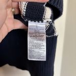 Gap Sweater Women Sz XL Navy White Turtleneck Striped Heavyweight Cotton Slits Photo 7