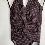 MiracleSuit  Isabella Ruffle Front One Piece Swimsuit Brown Womens Size 10 Photo 4