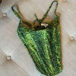 Miaou Revolve Green Snakeskin Corset Top Size XS Photo 2