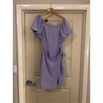 NEW SAMPEEL Square Neck Puff Sleeve Tie Waist Dress 2X White Photo 3