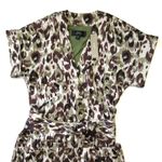 J.Crew NWT Short Sleeve Wrap in Autumn Cheetah Leopard Satin Back Crepe XXS Photo 2