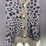 Sanctuary Let's Hang Cardigan Brown Leopard Print Medium VGUC Photo 2