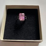 Sterling Silver Size 7 Fashion Zircon 925  Princess Cut Ring Photo 1