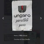 Vintage‎ Ungaro Parallele Paris silk Dress Yellow Size 12 Photo 2