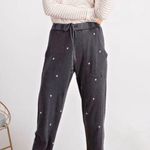 easel Soft Heart Print Terry Knit Jogger Pants Photo 0