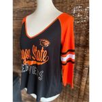 Colosseum Oregon State Beavers Black/Orange Women’s V-Neck Top Size Medium-NWOT Photo 7