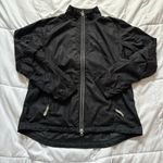 Nike VTG Y2K  Womens Size Medium Top Windbreaker Sweatshirt Black Full Zip 90s Photo 0