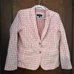 Talbots Pink Gingham Two Button Blazer Size 12 Photo 1