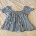 Peach Love California Peach alive Baby Blue Blouse Photo 2