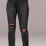 Abercrombie & Fitch The Skinny High Rise Gray Black Distressed Knee Size 4 (27S) Photo 0