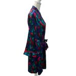 Cacique Lingerie Multicolor Abstract 3/4 Sleeve Short Robe M Photo 3