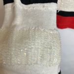 Free People  Party Polo Shirt Red Sequin Insets Sz Small Photo 8