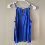 love on a hanger Blue floral embroidered flowy tank Photo 1