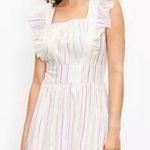 Ann Taylor NEW Victoria Ruffle Midi Dress Size 8 Cutout Back Shimmer Stripe Photo 11