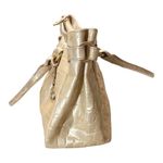 Brahmin Croc Embossed Leather Satchel Dual Handle Zipper Closure Cream Handbag Photo 13