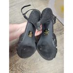 Delicious High Heels Ankle Strap Rhinestone Open Toe Buckled ADDUP Shoes 9 Black Photo 5