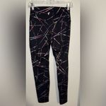 Zyia  Black with Multicolor Pattern Cropped Atheltic Leggings size 4 -#720 Photo 3