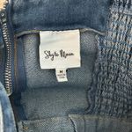 Sky to Moon  Denim Tie Strap Dress with Shorts Photo 3