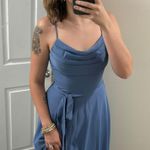 JJ's House Slate Blue Maxi Formal Dress Photo 3