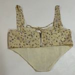 Princess Polly  Yellow Floral Tie Front Corset Top Size 4 US / AU 8 Photo 1