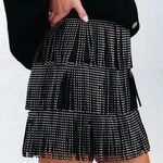 VICI NWT  Zoie Fringe Mini Skirt Black XS Photo 5