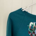 EUC | Women’s cropped off shoulder long sleeve car decal‎ top medium Blue Photo 2