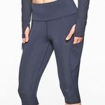 Athleta All In Crop Leggings With Pockets Gray XS Yoga Gym Workout Athletic Photo 0