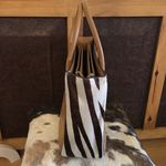 Adrienne Vittadini genuine leather hide satchel Photo 6