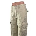 ZARA  Women's Cream Beige Khaki High Rise Straight Cargo Trousers Pants Size 4 Photo 2