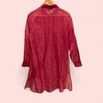 Chico's Chico’s dusty rose fab oversized sheer silk blend top dress beach pool coverup Photo 3