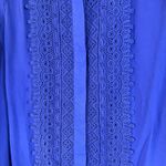 Maeve Anthropologie Royal Blue Lace Flowy Long Sleeve Blouse Women's Size 2 Photo 4