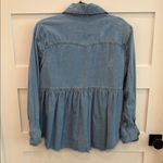 Entro Button Down Peplum Western Tencel Shirt {Size Small} Photo 4