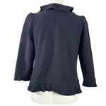 Anthropologie Leifsdottir Boiled Wool Lace Attache Cardigan Charcoal Gray Medium Photo 5