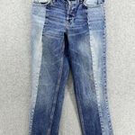 BDG  Women's Blue Denim Jeans Jeans Paneled Jessye Size 26 Raw Hem Cropped Photo 0