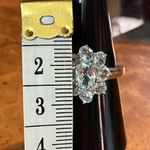 Natural Aquamarine Sterling Silver Ring Size 8 Photo 8