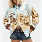 BDG  ( Urban Outfitters) DRU Printed Twill Chore Jacket , NWOT. Size small Photo 0