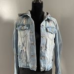 Ci Sono  Denim Jacket, Removable Hood, Distressed, Size Large, Style DJK161 Photo 5