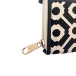 Spartina 449  Black Cream Printed Linen Leather Wallet Photo 3