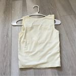 Lace Tank Top vneck crop womens Yellow (small) y2k party romantic feminine Photo 3