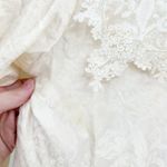 Jessica McClintock Vintage Edwardian 80s Silk Lace Modest Wedding Dress Size 6 Photo 7