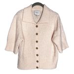 Reformation  Daphne Collared Cardigan Size Medium Sorbet Pink Short Sleeve Photo 2