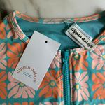 Daisy Dippin’ ’s Shoal Front Zipper Long Sleeve One Piece Dukes Orange Blue Photo 8