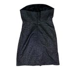 Alice + Olivia  S Black Strapless Metallic Mini Dress Party Cocktail Glam Photo 3