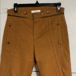 Chloé CHLOE WOMENS DESIGNER BIKER TROUSER PANTS KHAKI BROWN ITALIAN 34/ US 0 Photo 3